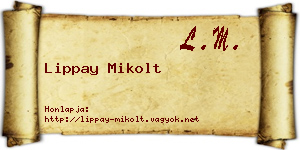 Lippay Mikolt névjegykártya